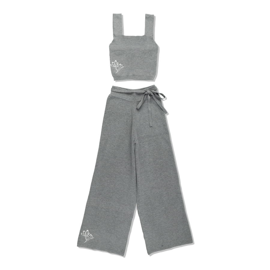 elegant knitted wide pants