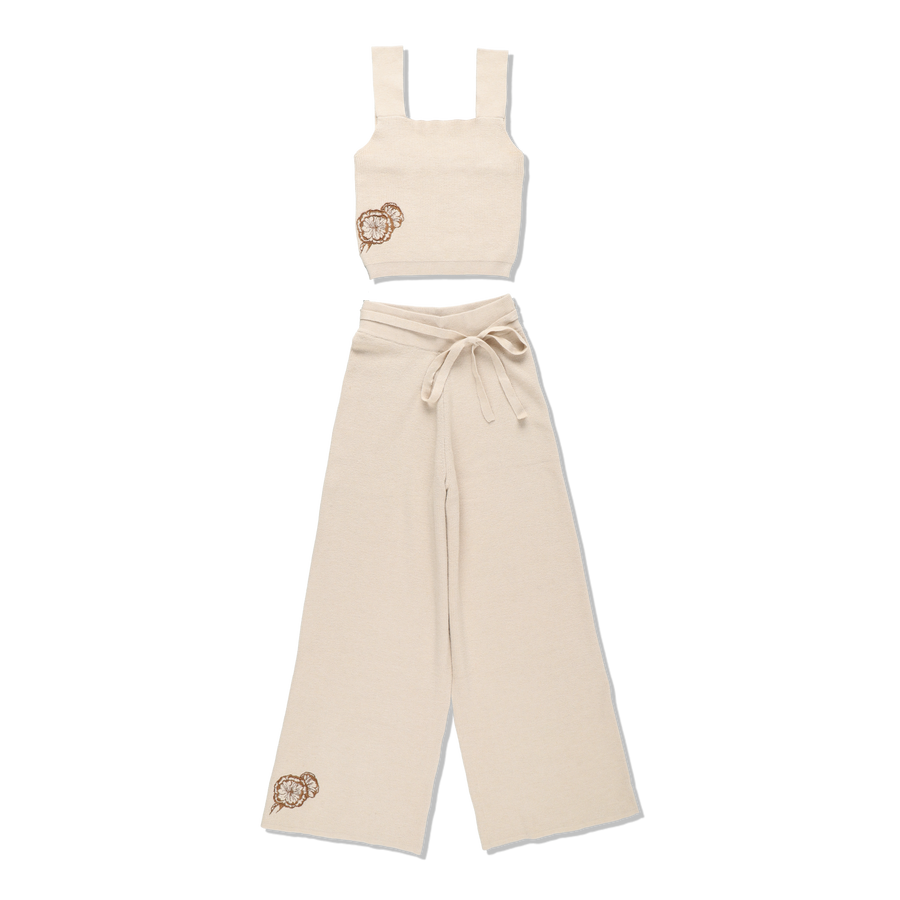 elegant knitted wide pants