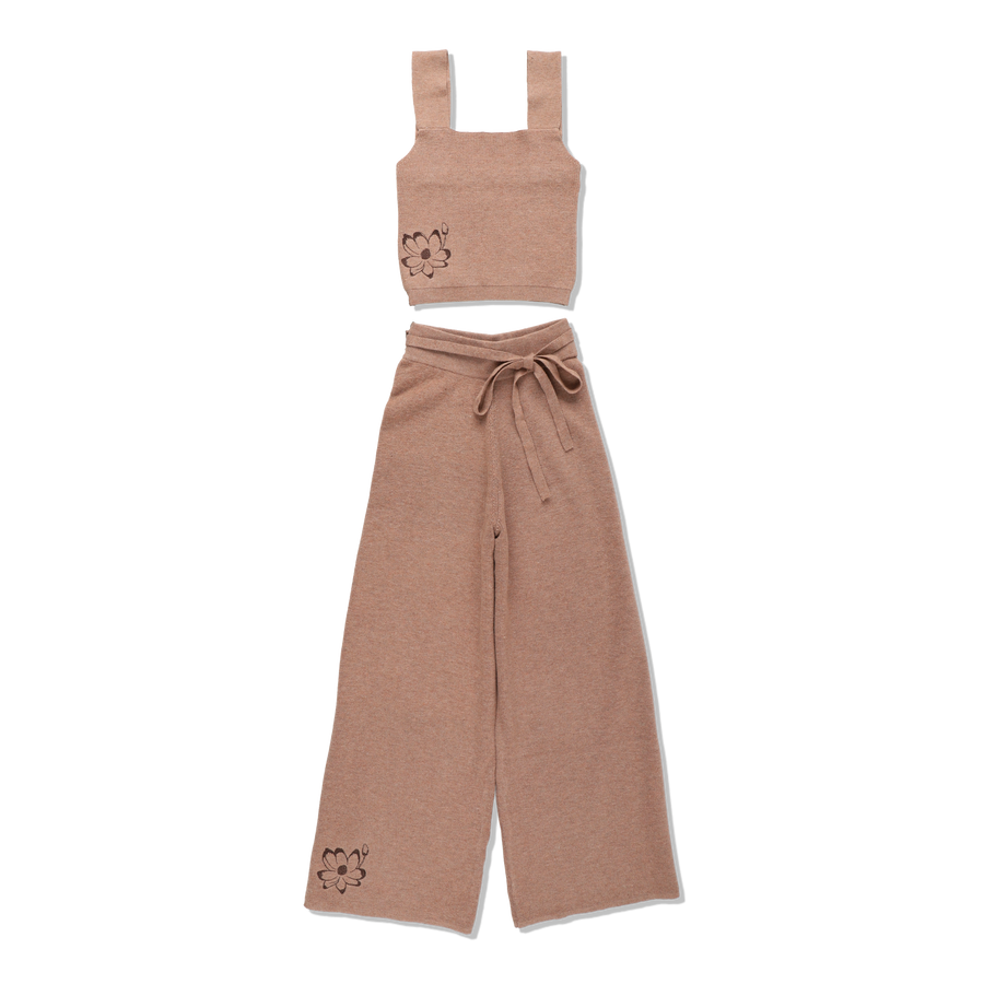 elegant knitted wide pants