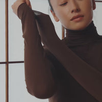 Sheer Grace Turtleneck / 焦茶(dark brown)