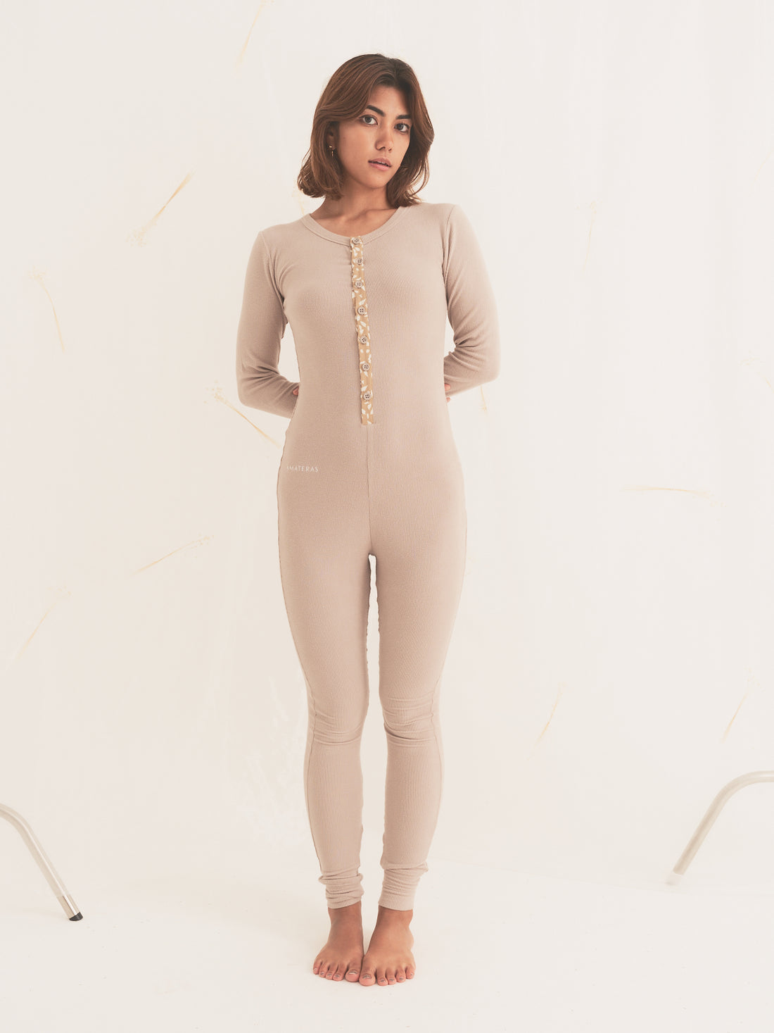 lounge jumpsuit / sandy beige