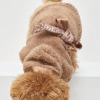 fluffy lux KIMONO for puppy / mocha