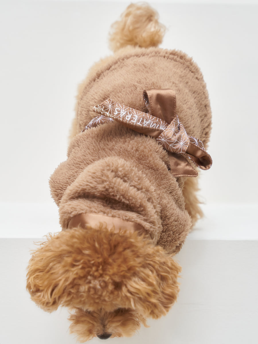 fluffy lux KIMONO for puppy / mocha