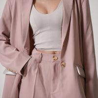 luxe padded blazer jacket / pink