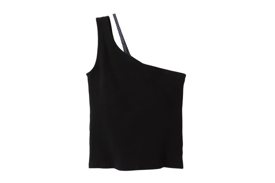 asanoha shoulder tank / brown