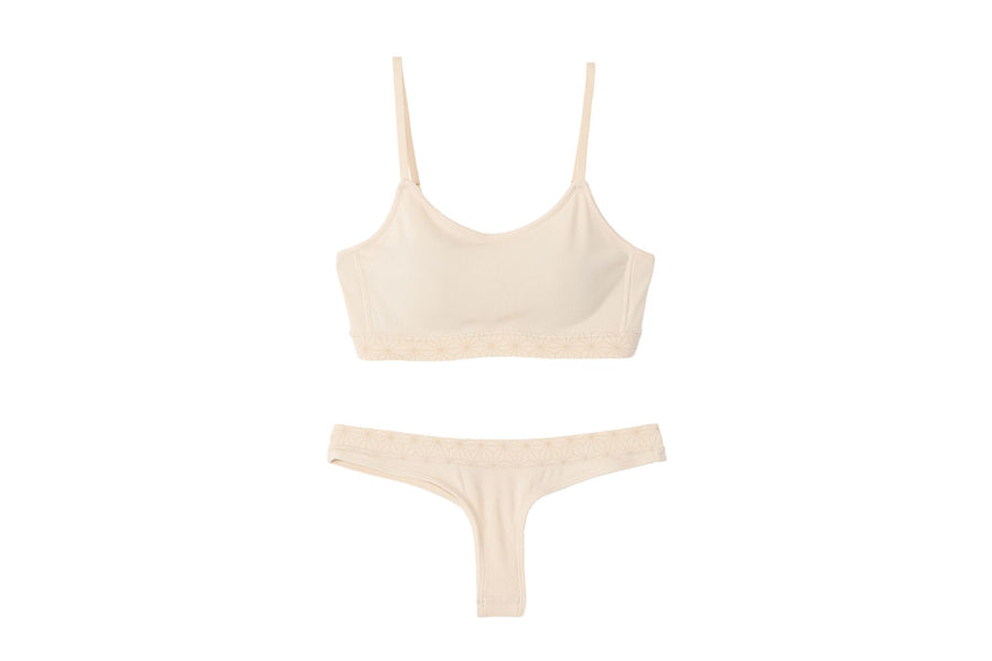 dreamy asanoha bikini set / ivory