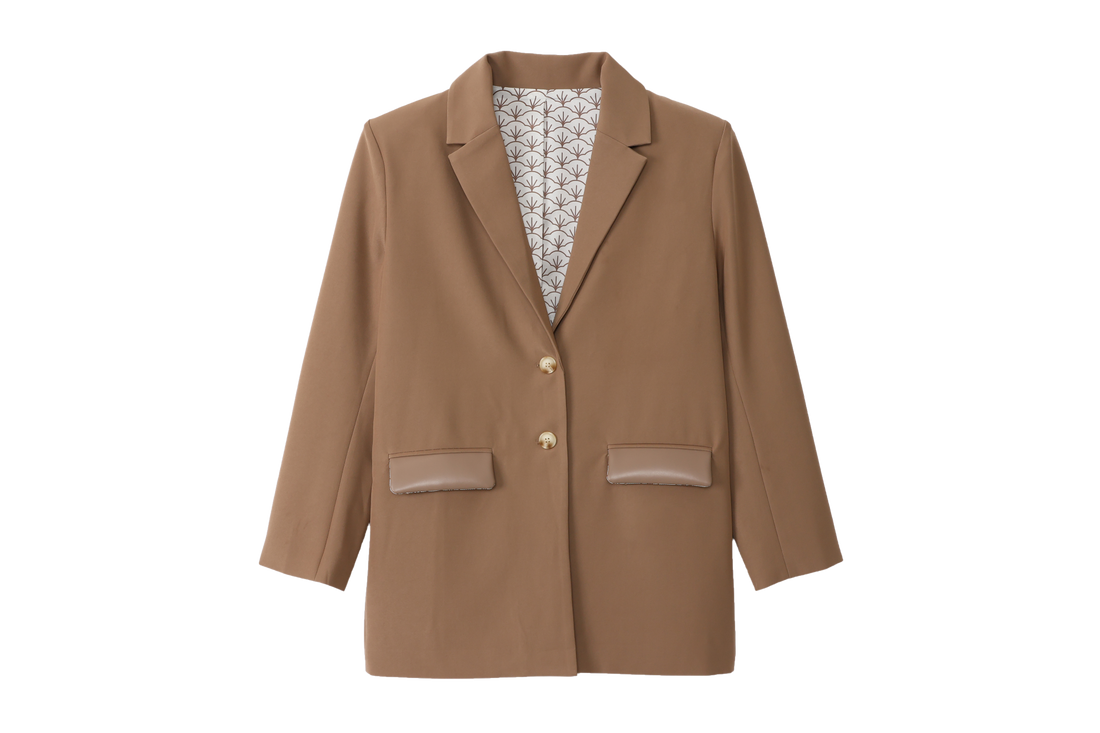 luxe padded blazer jacket / beige – AMATERASJAPAN