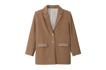 luxe padded blazer jacket / beige