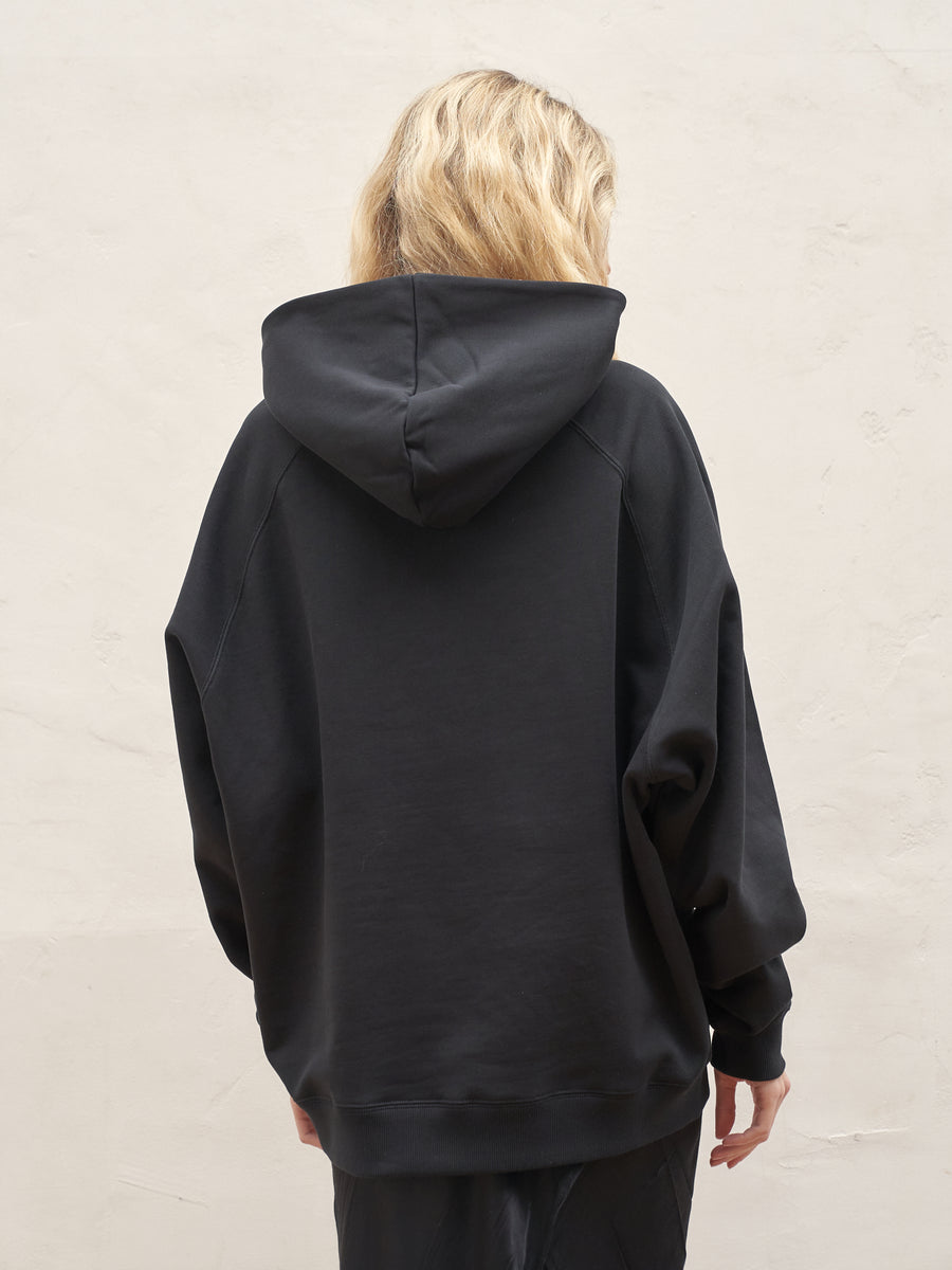 Basic volume 和柄 hoodie / 墨(black)