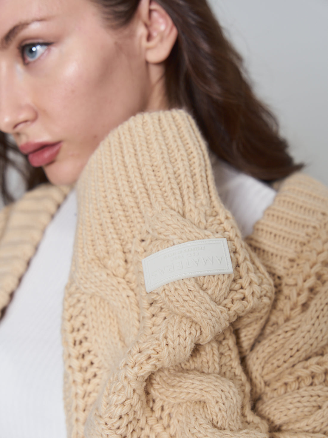 knit over cardigan / ivory