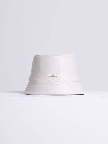 logo bucket hat / ivory