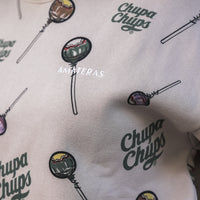 Chupa Chups × AMATERAS fleece sweater / beige