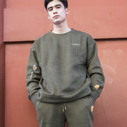 Chupa Chups × AMATERAS fleece sweater / khaki