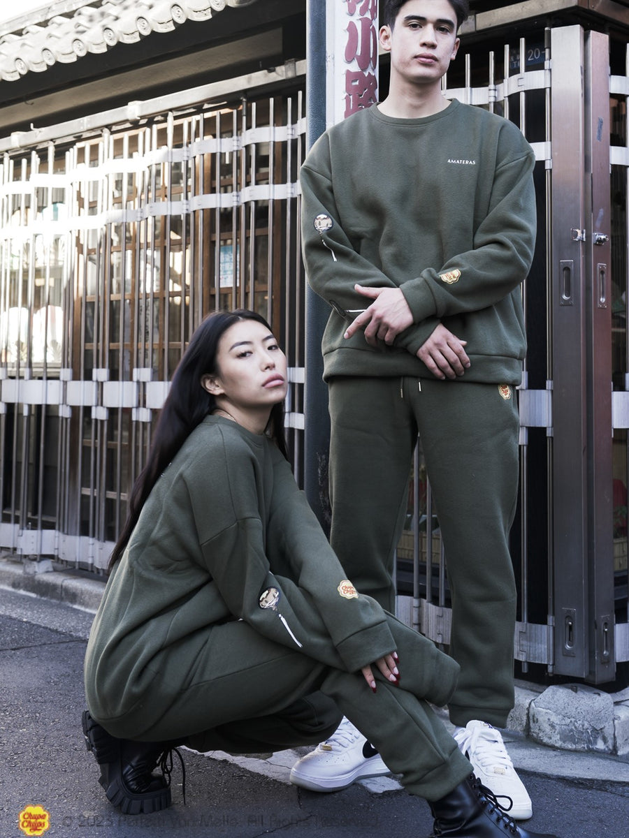 Chupa Chups × AMATERAS fleece pants / khaki