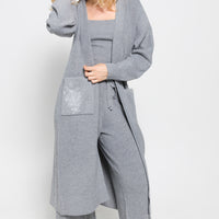knit cardigan / gray