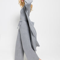 knit cardigan / gray