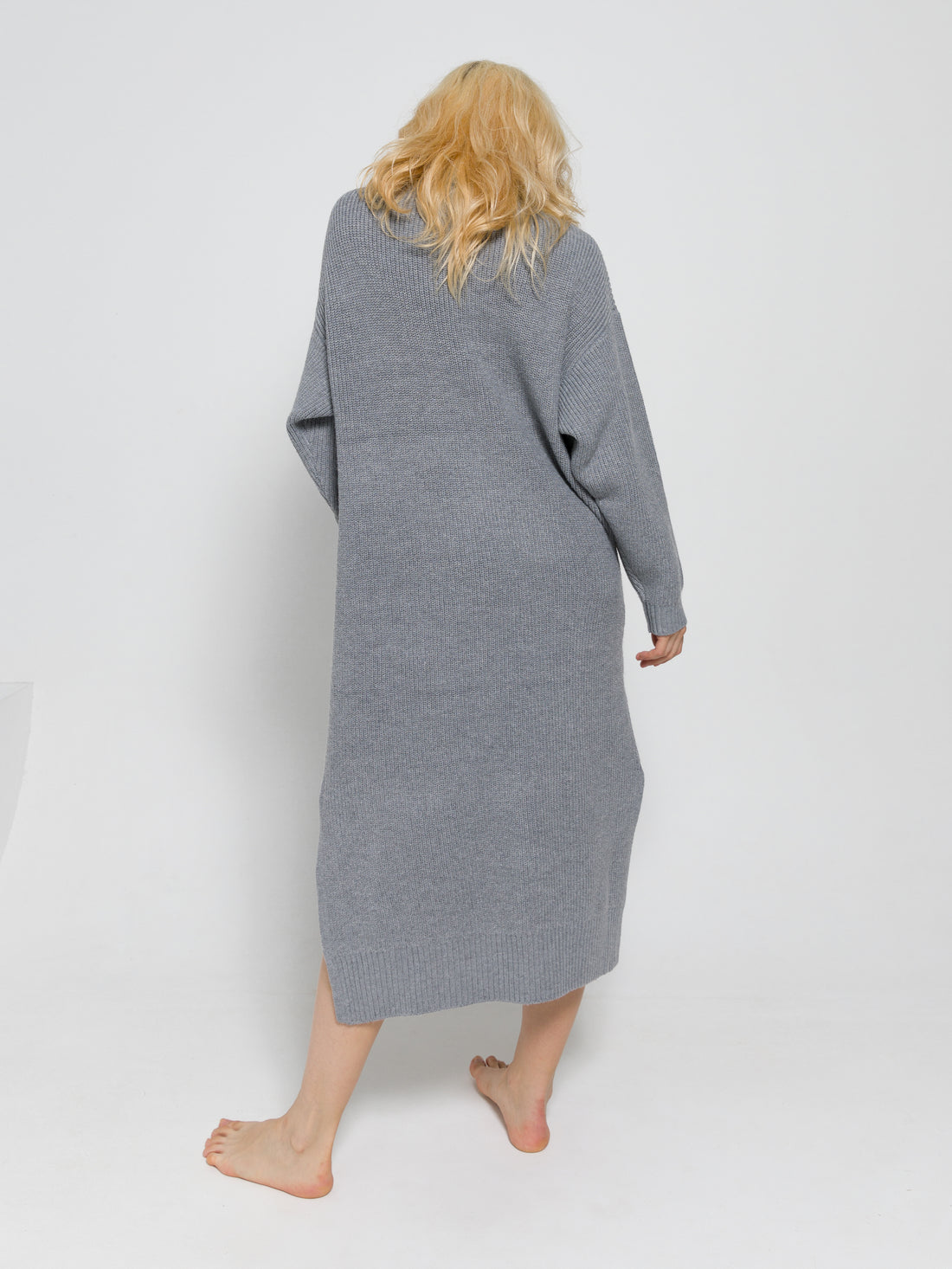 elegant knitted dress / ash